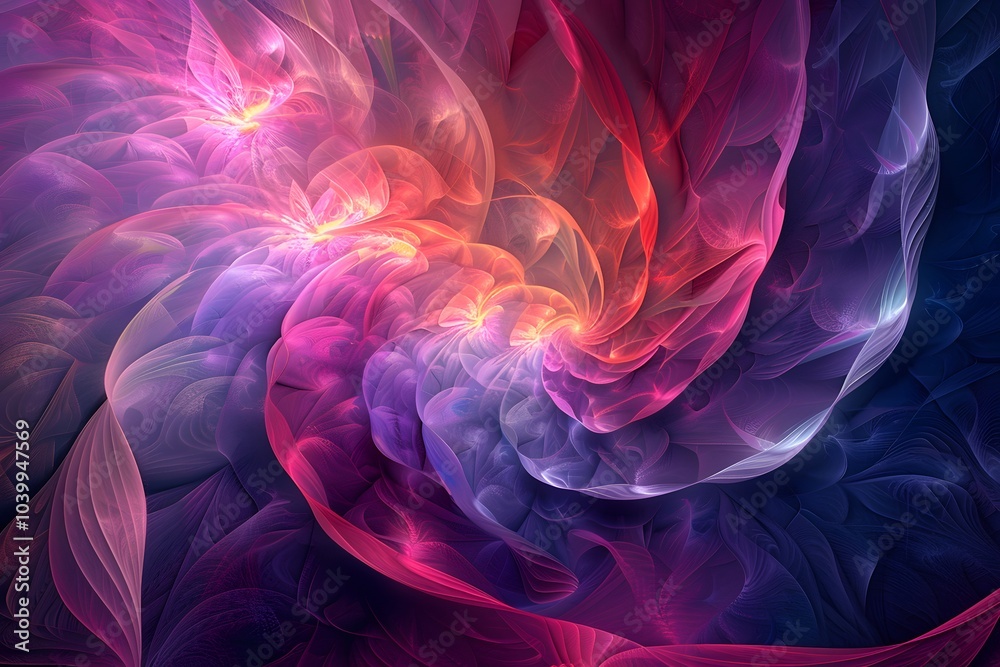 Obraz premium Mesmerizing Swirls of Colorful Fractal Patterns
