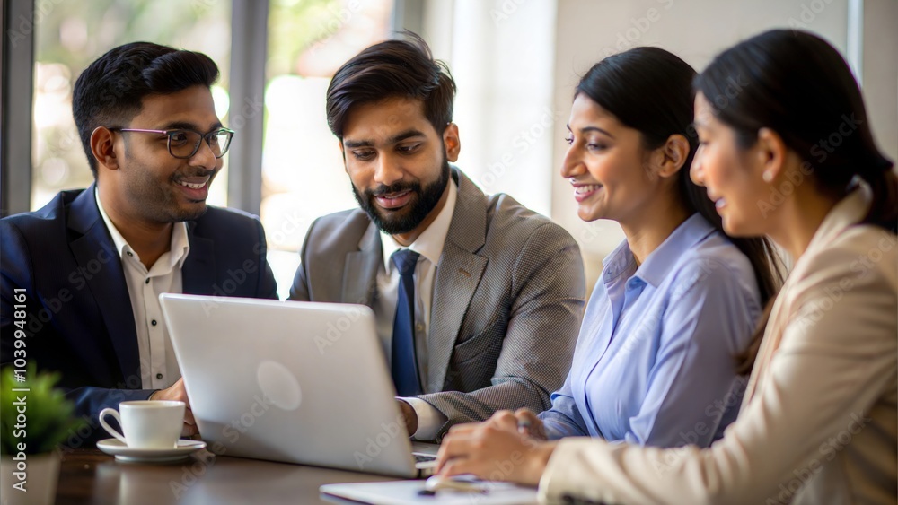 A group of Indian professionals discussing strategies around a table.
A group of Indian professionals discussing strategies around a table.