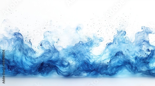 intense blue fire flickering against a stark white background showcasing vivid contrasts and dynamic movement evoking feelings of energy power and transformation in a bold visual statement