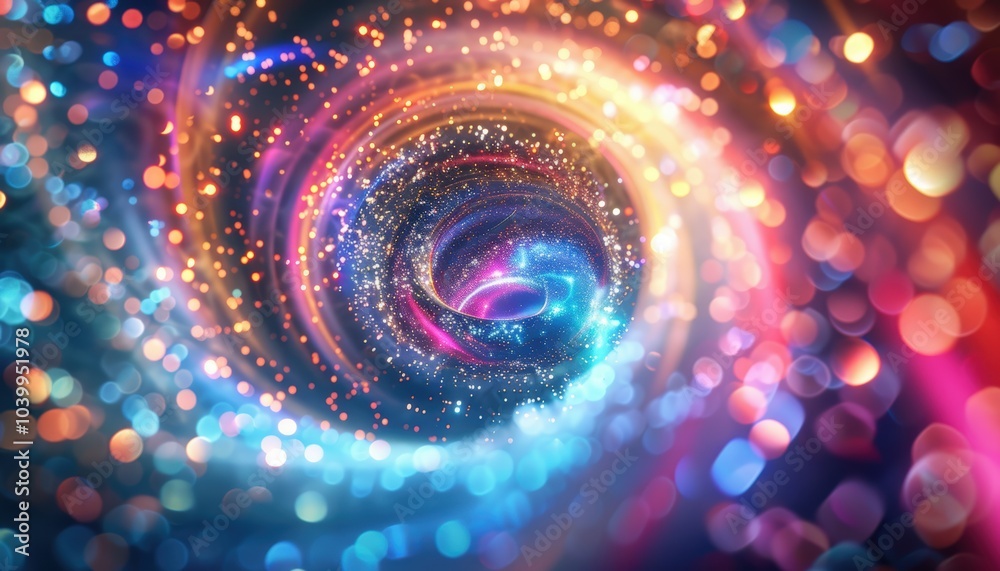 Abstract swirl of lights