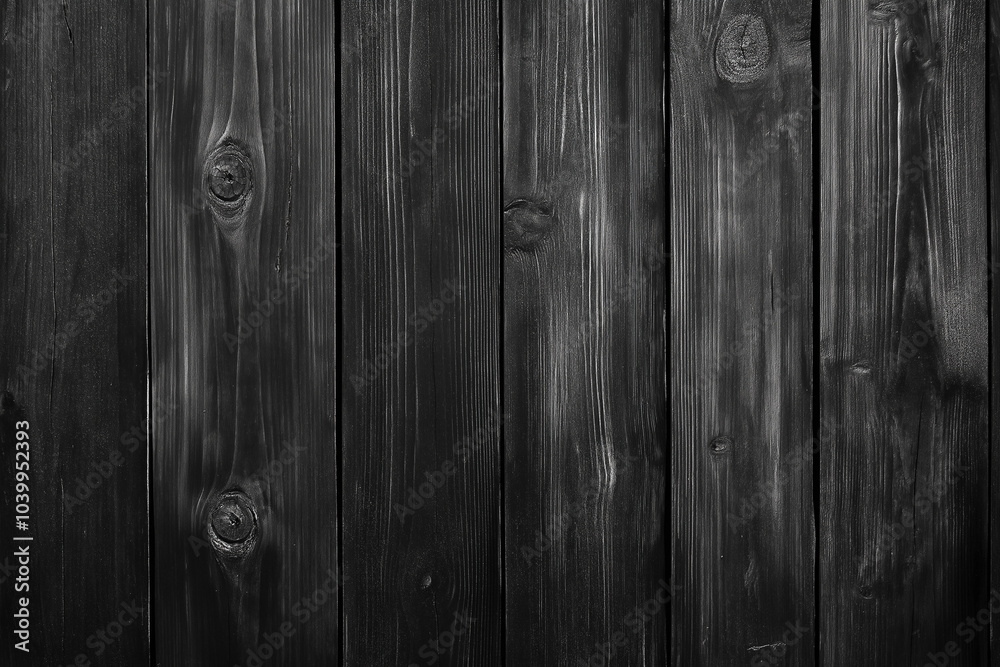 Fototapeta premium Dark wood background with black wooden board frame 