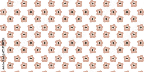 Simple and cute flower pattern with white background