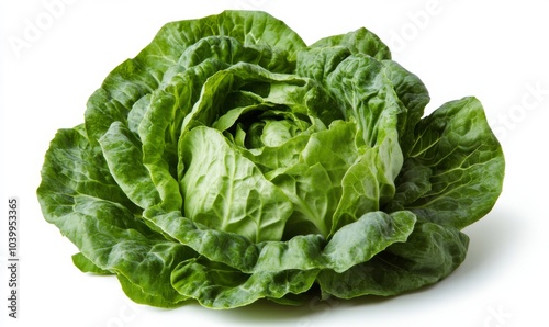 Wallpaper Mural Green butterhead lettuce cabbage isolated on white background Torontodigital.ca