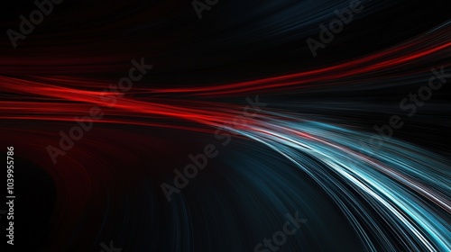 Abstract red & blue lines