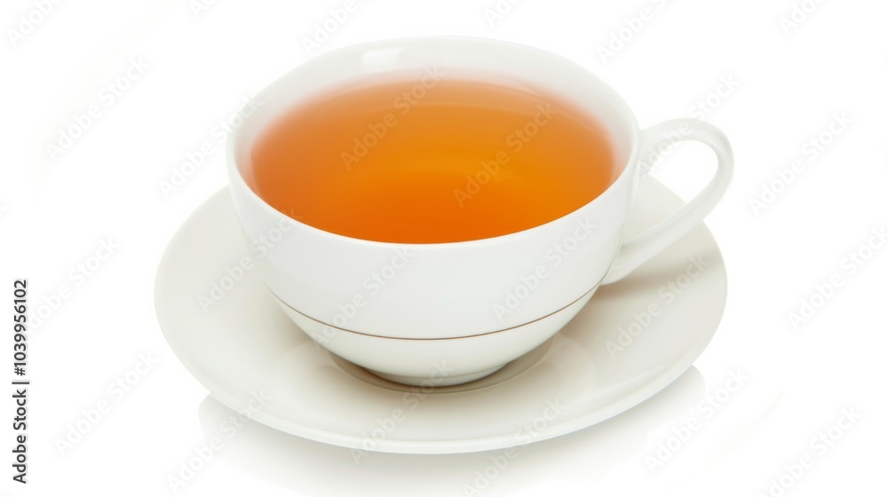 White cup with a saucer sits on a table White cup with a saucer sits on a table