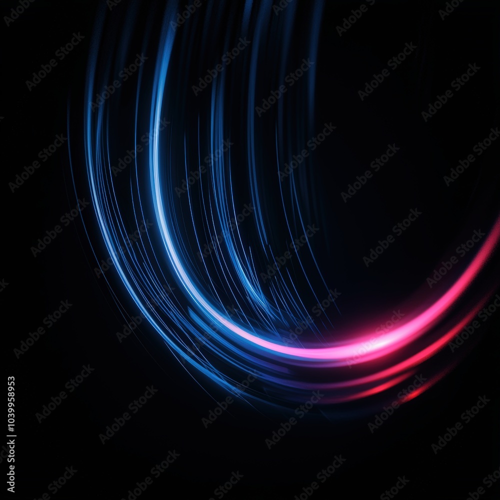 Blue and red light trails