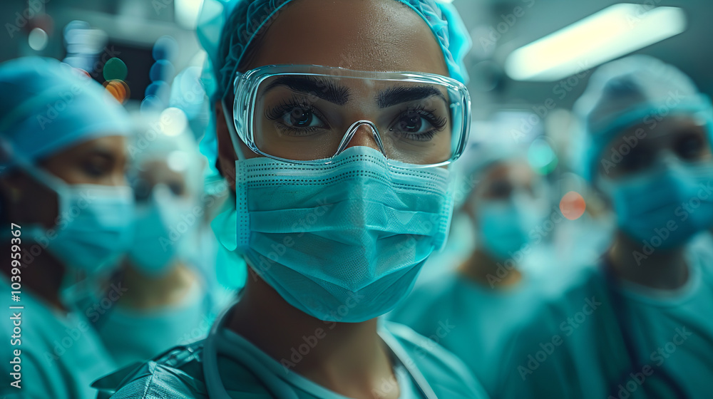 Team of surgeons is performing surgery on a patient in a modern operating room Team of surgeons is performing surgery on a patient in a modern operating room