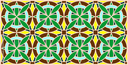 Indonesian Batik Seamless Patterns: Editable Vectors & EPS Files with Geometric Shapes