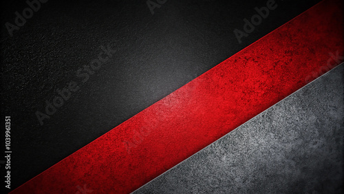 Red black gray abstract poster header cover backdrop background design with noise texture effect.