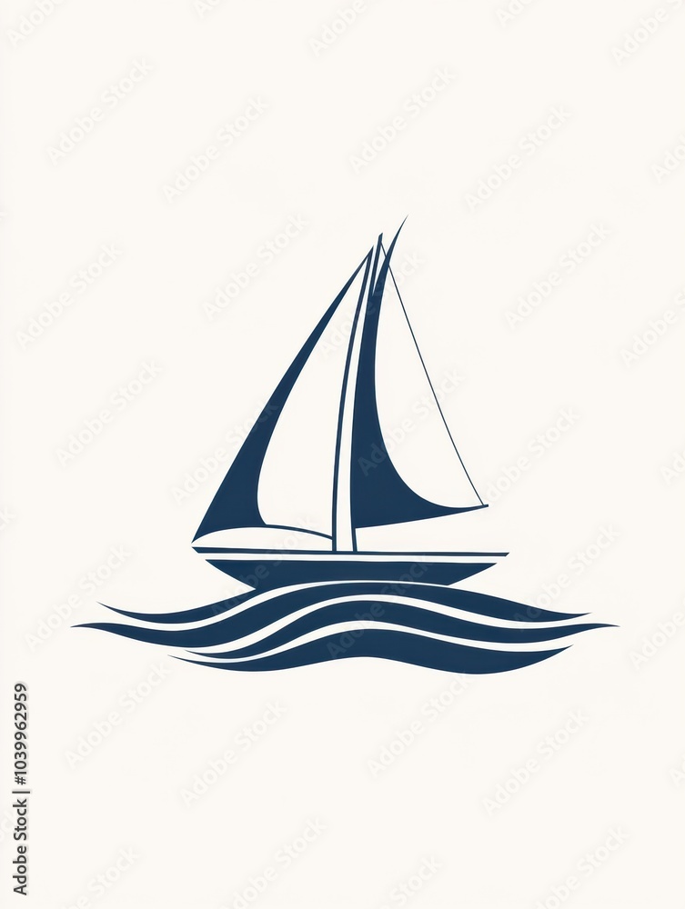 A stylish sailboat moves gracefully across smooth waves under a peaceful sky, creating a tranquil atmosphere for sailing enthusiasts. Generative AI A stylish sailboat moves gracefully across smooth waves under a peaceful sky, creating a tranquil atmosphere for sailing enthusiasts. Generative AI