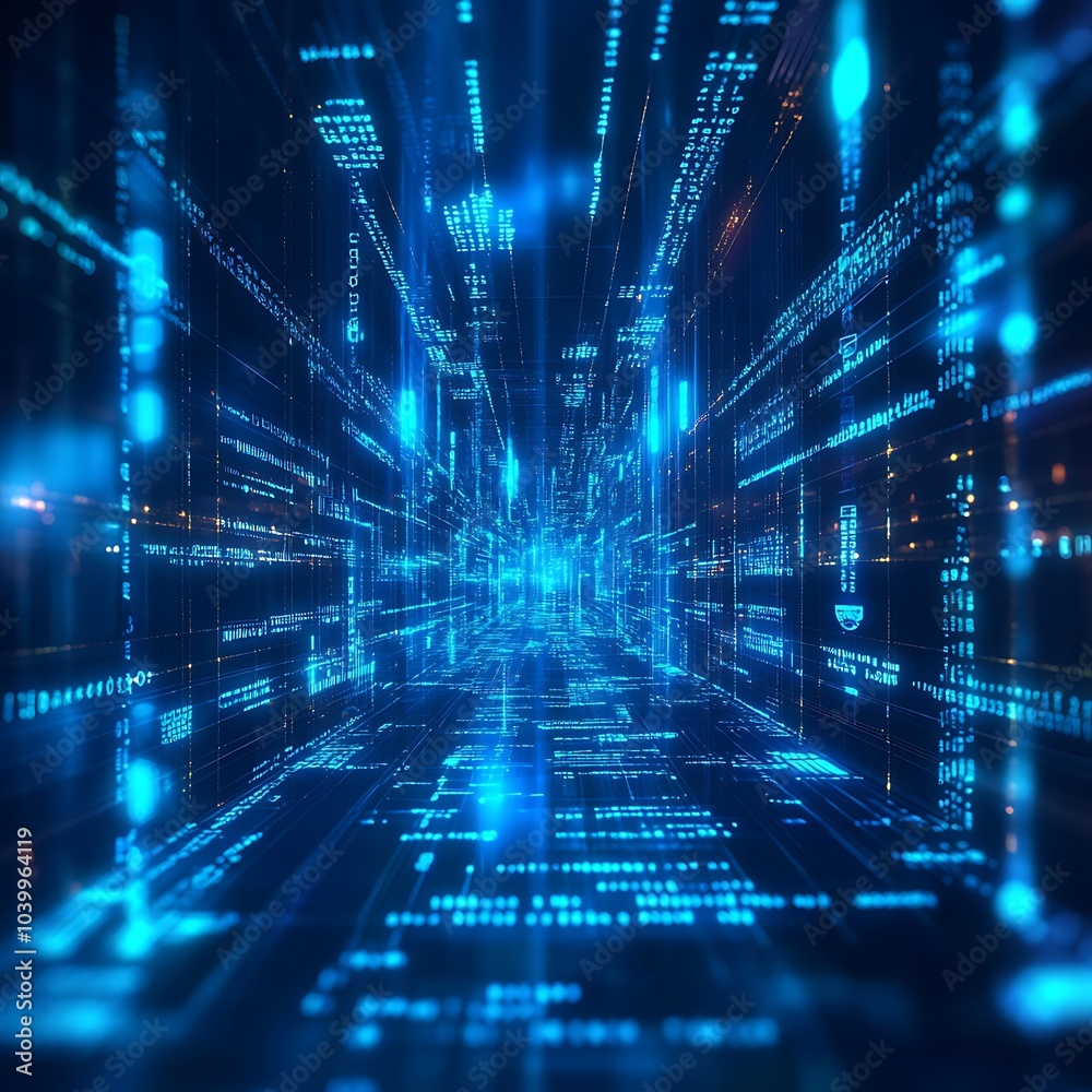 Advanced blue seamless design emphasizing data insights and technology. Advanced blue seamless design emphasizing data insights and technology.