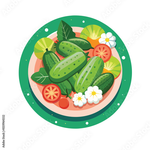 cucumbers and tomatoes