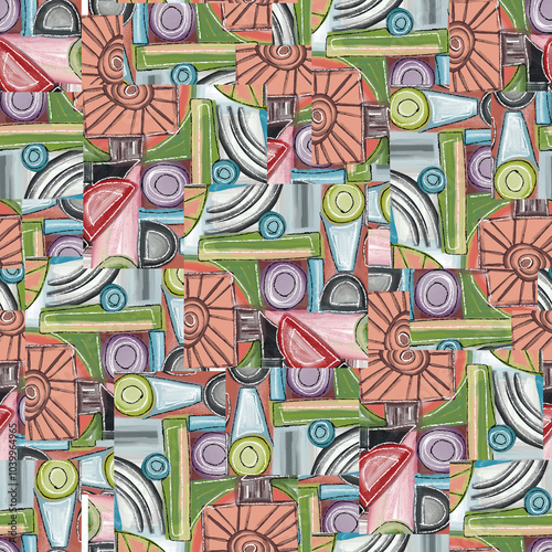 seamless pattern with flowers