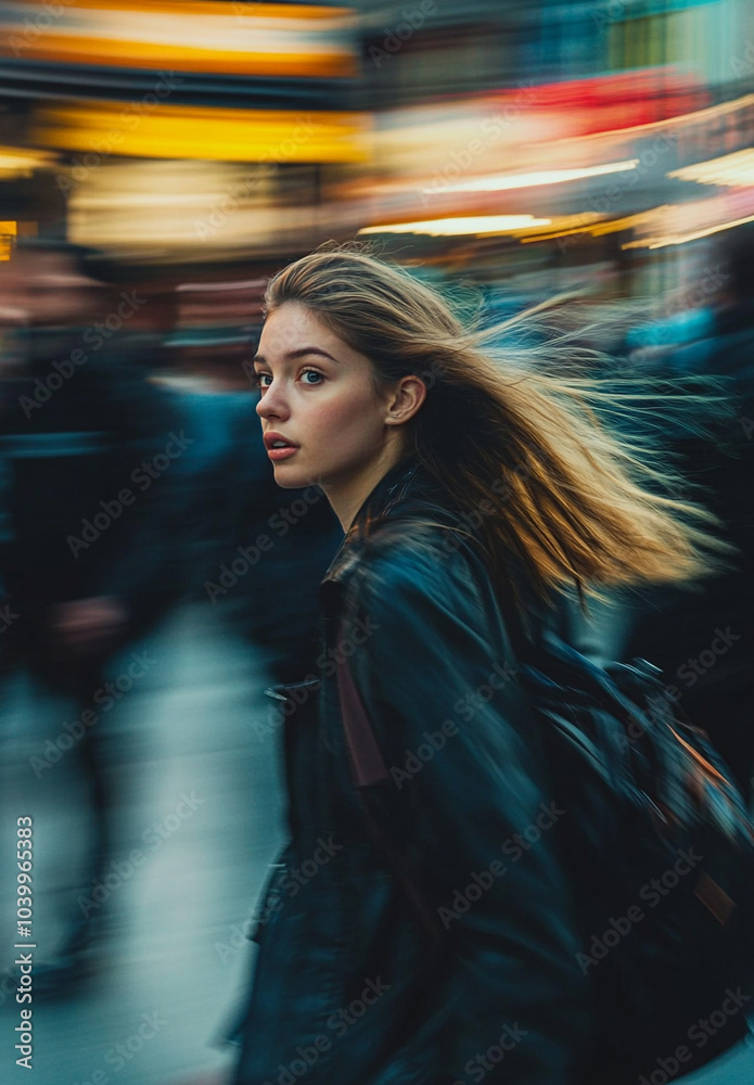 Dynamic street style a candid capture of movement and mood in urban life