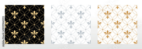 Collection of flower geometric patterns. Seamless vector backgrounds. Colored ornaments. Ornament for fabric, wallpaper, packaging. Decorative prints