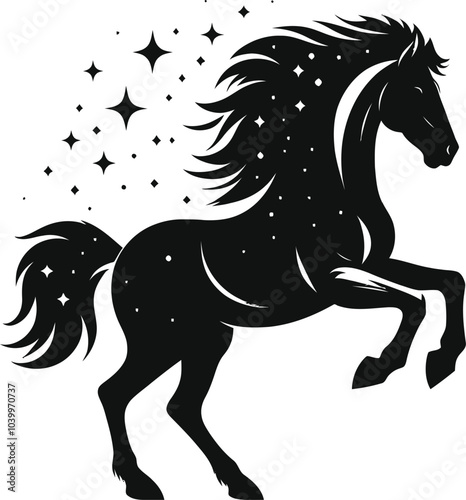 horse silhouette vector