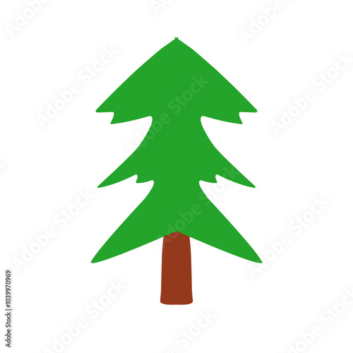 Christmas Pine Tree Illustration