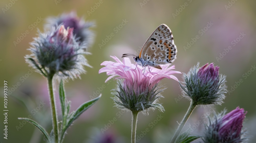 4K Ultra HD Macro of Butterfly on Blooming Wildflower 4K Ultra HD Macro of Butterfly on Blooming Wildflower