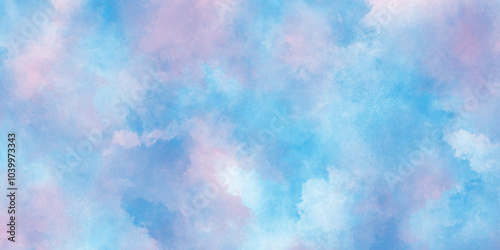 abstract Pastel blue paper texture pattern background with space,hand painted abstract blue watercolor background. blue sky with clouds background, Light blue background with watercolor, 