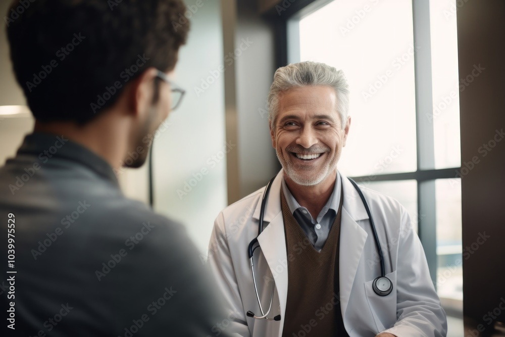 Doctor smiling adult stethoscope. Doctor smiling adult stethoscope.