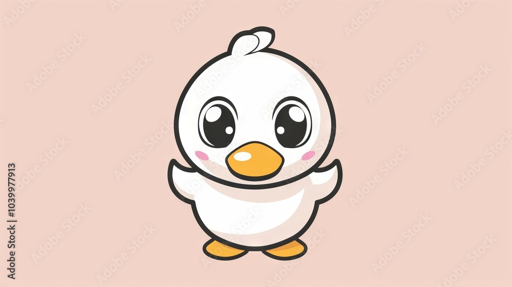 Cute cartoon duckling. Adorable cartoon duckling with big eyes and a friendly smile. Perfect for children's books, illustrations, and social media. Cute cartoon duckling. Adorable cartoon duckling with big eyes and a friendly smile. Perfect for children's books, illustrations, and social media.