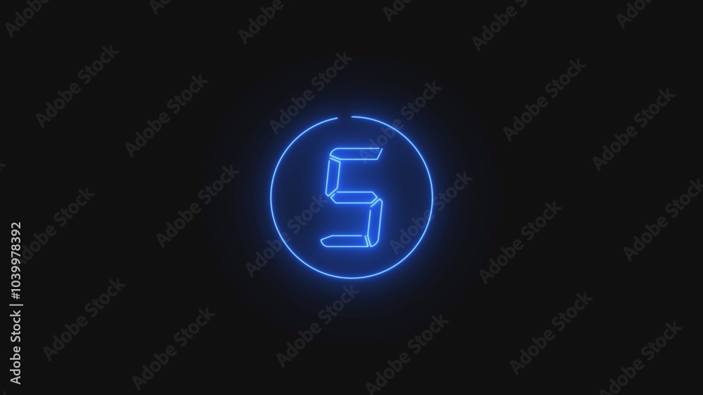 neon number 05 glowing with gradient colors neon number 05 glowing with gradient colors