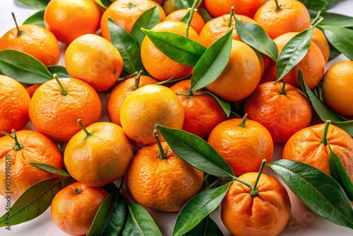 Fresh Citrus Fruits Portrait Photography - Ripe Oranges and Mandarins with Leaf for Healthy Food Concepts