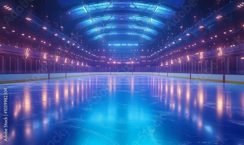 A modern and futuristic sport arena serves as the event background.