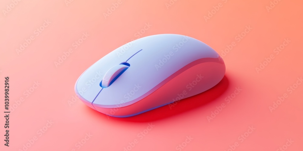 A sleek 3D icon of a computer mouse, representing technology and navigation, isolated on a clean background A sleek 3D icon of a computer mouse, representing technology and navigation, isolated on a clean background