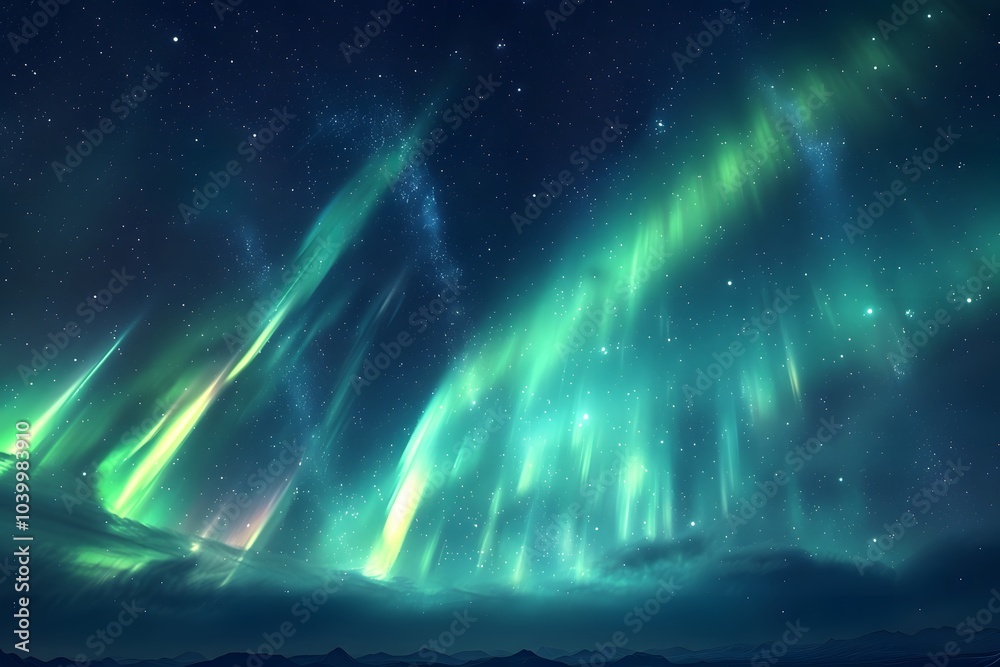 Breathtaking Aurora Borealis Illuminating the Night Sky Breathtaking Aurora Borealis Illuminating the Night Sky