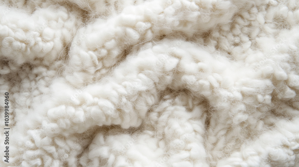 Soft white knitted fabric close-up capturing the intricate texture and patterns of cozy winter clothing Soft white knitted fabric close-up capturing the intricate texture and patterns of cozy winter clothing