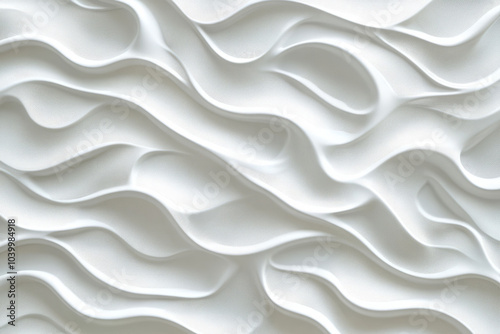 Seamless white wavy texture background with modern and minimalist design style.