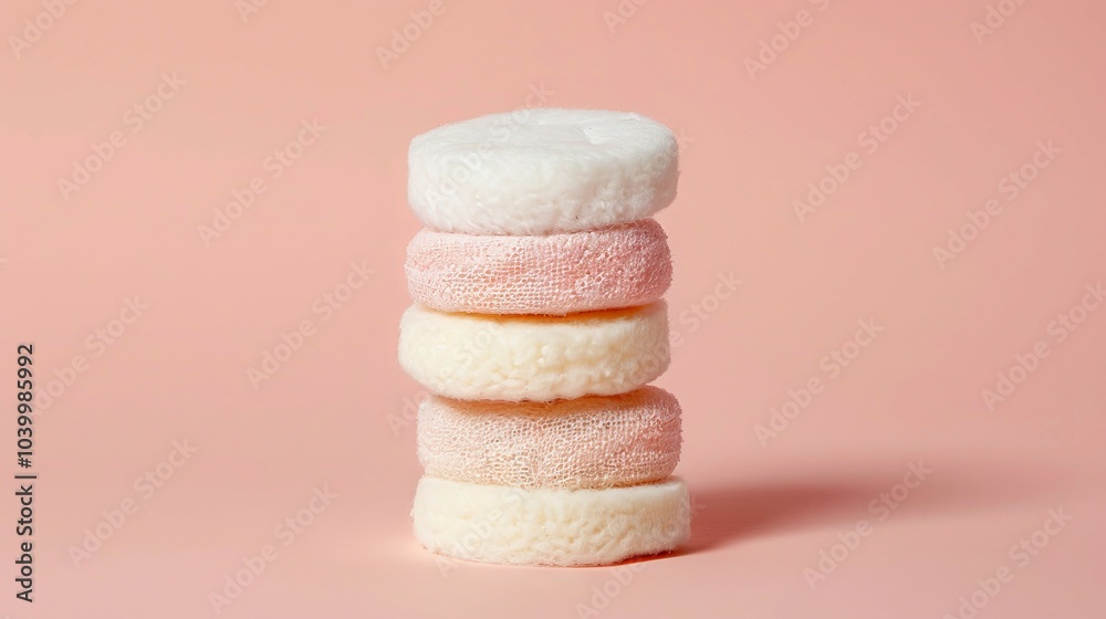 Stacked pastel discs. Five soft, pastel-colored discs stacked on top of each other, symbolizing layers and a sense of harmony. Stacked pastel discs. Five soft, pastel-colored discs stacked on top of each other, symbolizing layers and a sense of harmony.