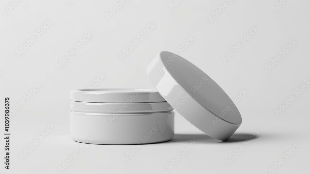 White jar and lid mockup. Clean and simple white jar and lid mockup perfect for displaying your product design or branding. White jar and lid mockup. Clean and simple white jar and lid mockup perfect for displaying your product design or branding.