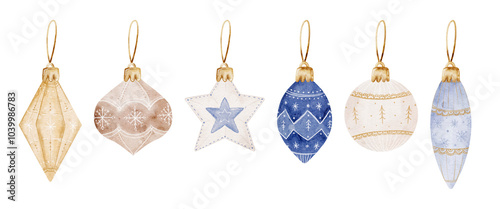 Elegant Christmas Ball Illustration: Isolated Clip Art Ornament with Festive Decorations and Pastel Holiday Design