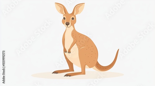 Charming australian kangaroo illustration