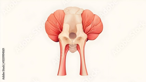 Detailed medical showing the accurate knee anatomy tendon placement and inflammation zones associated with patellar tendonitis  This educational diagram is designed for healthcare professionals photo