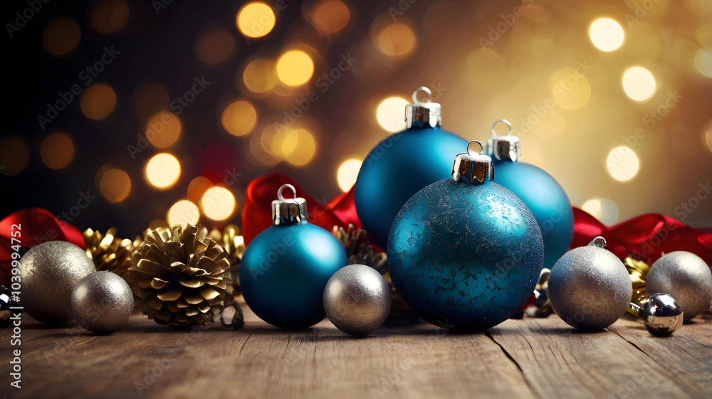 christmas background with baubles and decorations, ai generated christmas background with baubles and decorations, ai generated