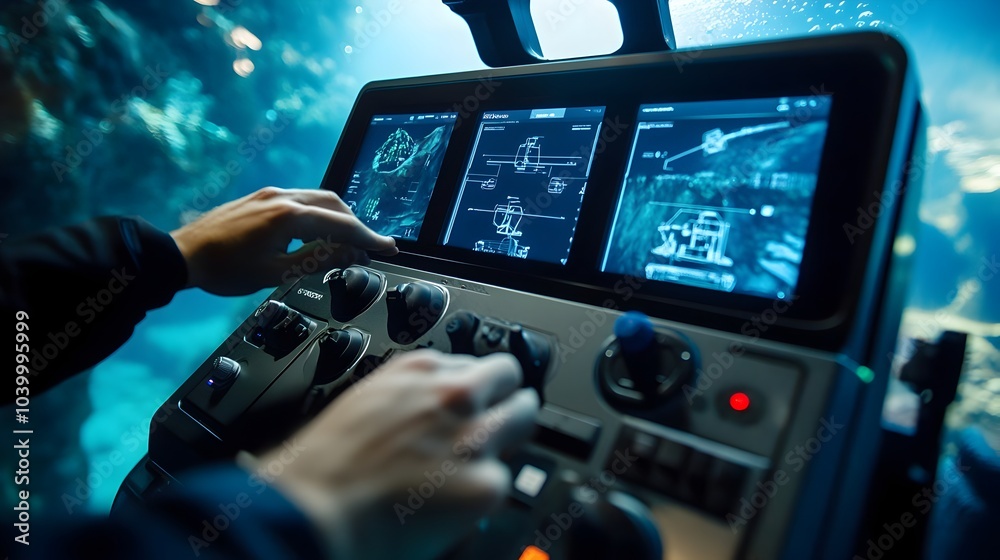 Underwater Drone Digital Control Panel for Tech-Enhanced Marine Underwater Drone Digital Control Panel for Tech-Enhanced Marine