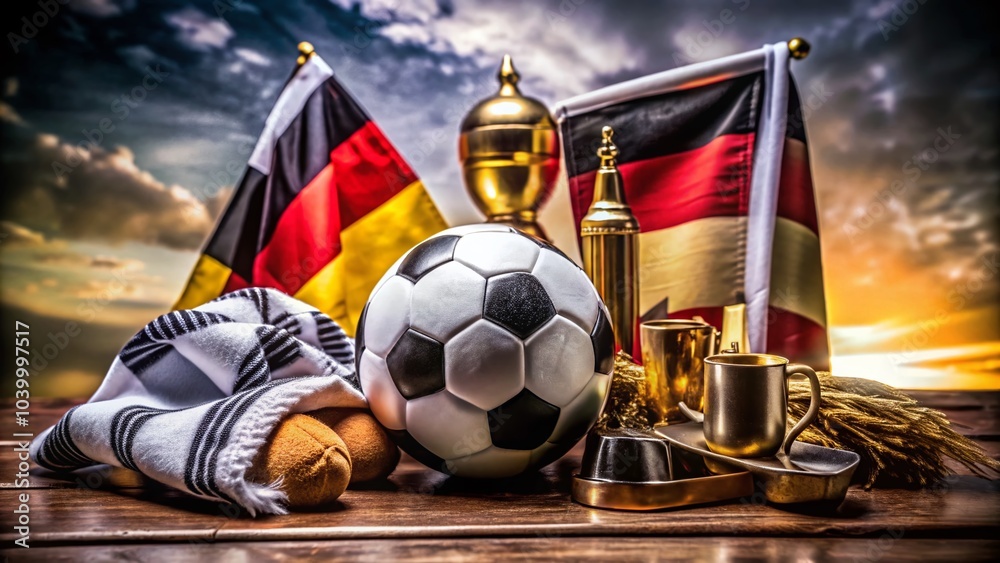 Fototapeta premium Germany 2014 World Cup Victory Celebration - Iconic Soccer Merchandise and Memorabilia