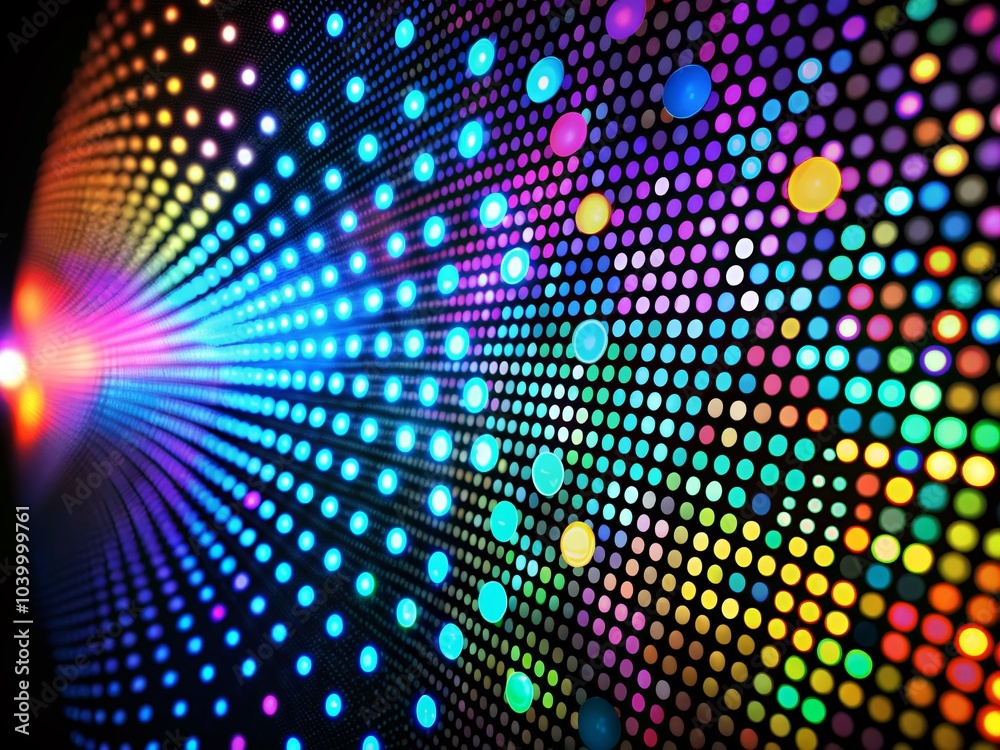 Glowing Bright Dot Patterns on Black Background for Abstract Art and Design Projects Glowing Bright Dot Patterns on Black Background for Abstract Art and Design Projects