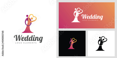 Happy romantic couple hug logo icon design for wedding logo symbol, Couple love, couple love relation day together family vector logo