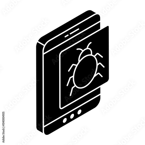 Premium design icon of mobile bug