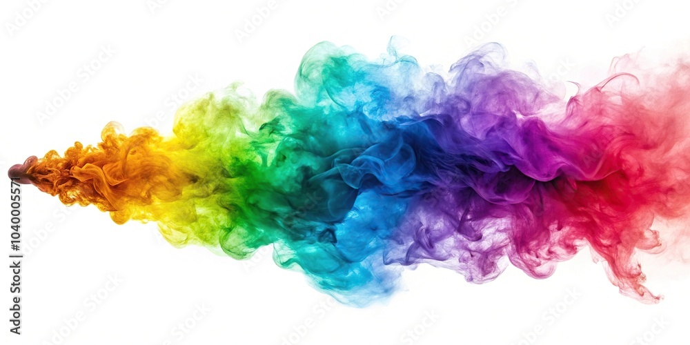 Colored smoke isolated on white background Colored smoke isolated on white background