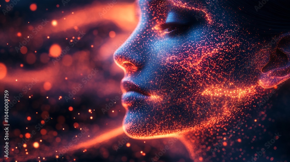 Obraz premium Artistic concept of brainwaves colorful digital renderings highlighting the enhancement of focus and cognitive performance through advanced biohacking methods
