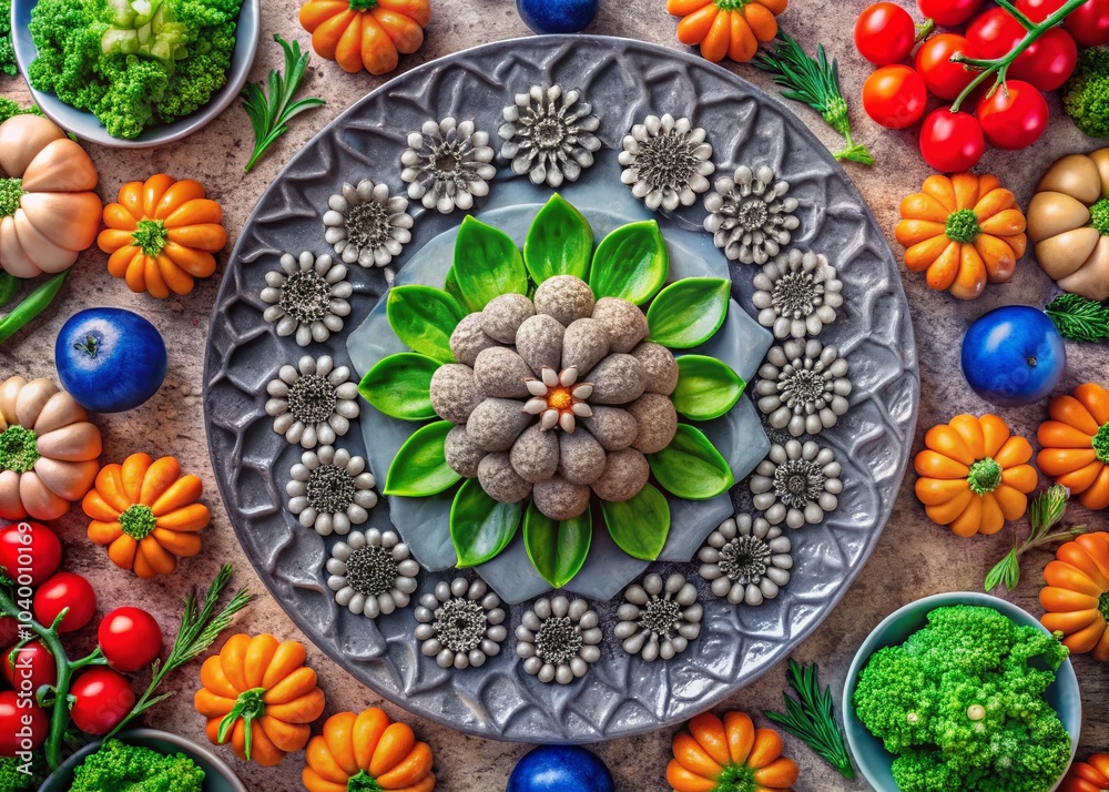 Grey Circle Flower Pattern for Food Photography Backgrounds and Textures Grey Circle Flower Pattern for Food Photography Backgrounds and Textures