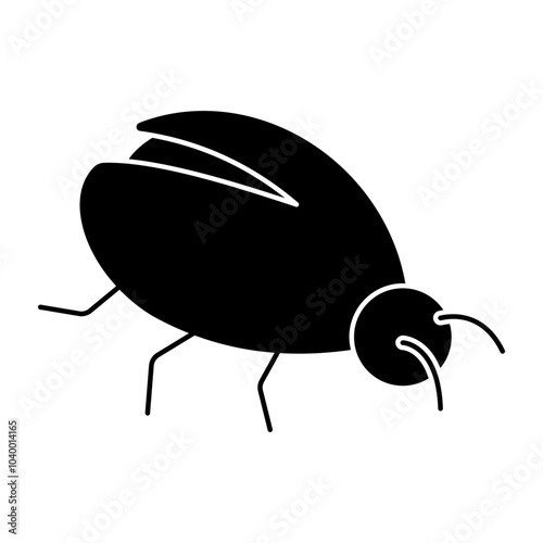A colored design icon of bug