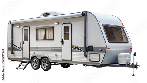 Modern Travel Trailer for Camping Trips - Transparent Background PNG