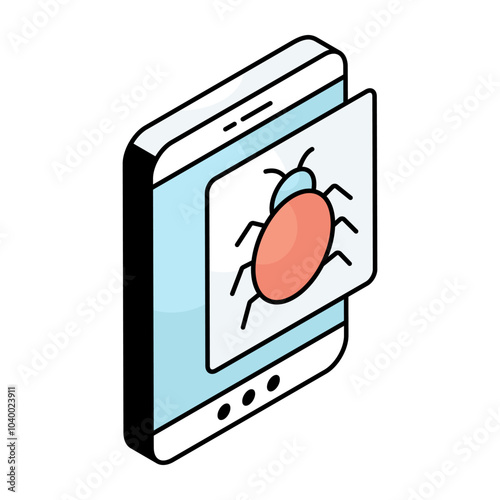 Premium design icon of mobile bug