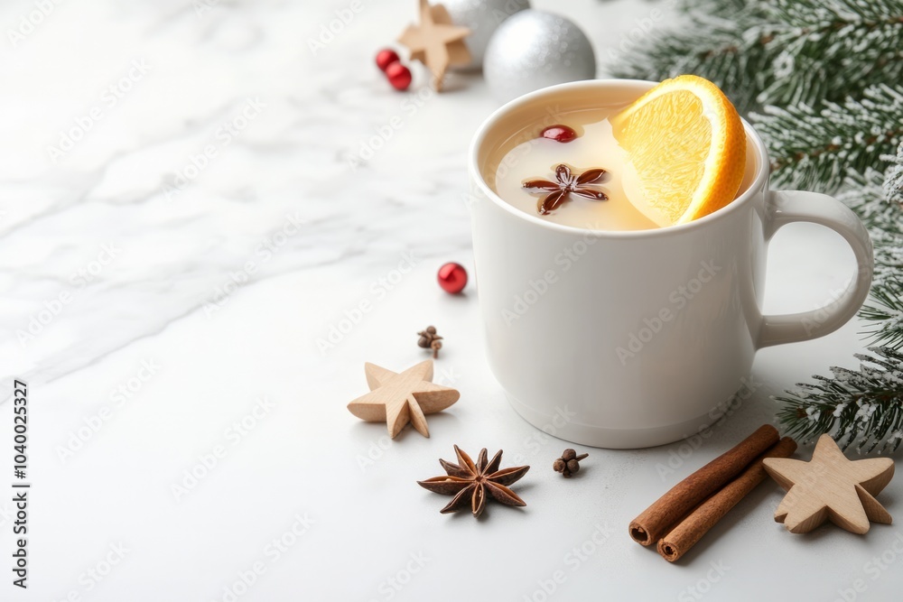 mockup a white ceramic mug filled with a spiced mulled wine or hot apple cider.a slice of orange
Christmas, new year. mockup a white ceramic mug filled with a spiced mulled wine or hot apple cider.a slice of orange
Christmas, new year.